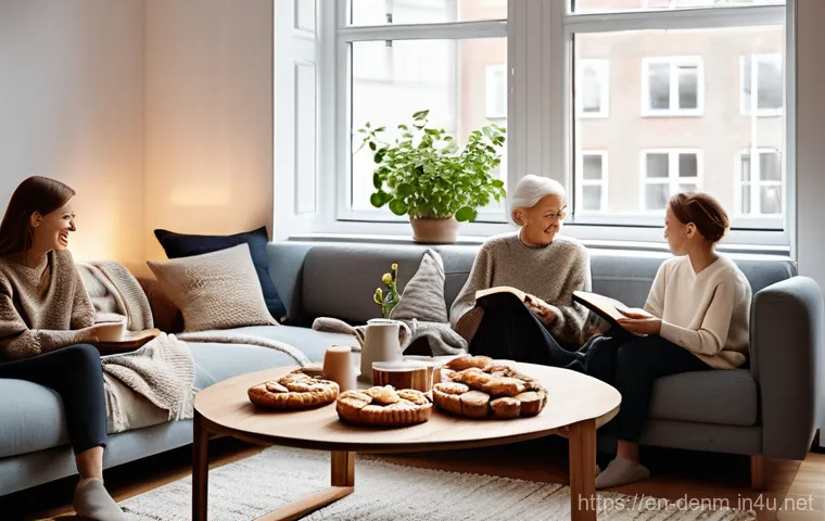 덴마크와 핀란드 비교 - **Danish Hygge in a Modern Copenhagen Apartment**
    *   **Prompt:** A cozy, warm interior scene wi...