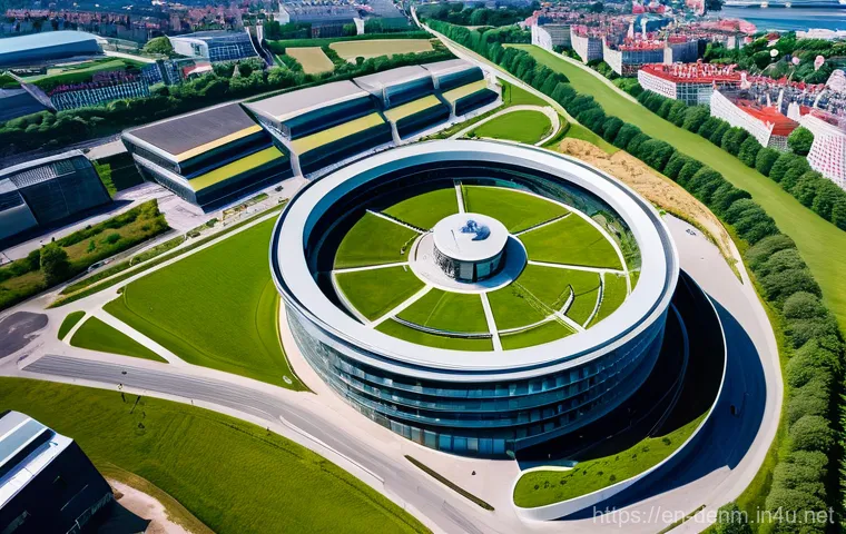 덴마크의 친환경 건축 트렌드 - Image Prompt 1: The Urban Oasis - CopenHill Recreational Hub**