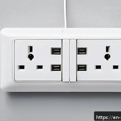 덴마크 전기 플러그 및 사용법 - A detailed close-up of Denmark&rsquo;s Type E and Type K power sockets on a wall, showing two round pins w...
